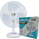 MUVIP Ventilador de Sobremesa de 50W - 3 Velocidades, Aspas de 40cm, Ajustable y Oscilante con Rejilla Protectora - Ideal para el Hogar y la Oficina - Tensión 220V-240V, 50Hz