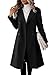Danedvi Womens Long Double Breasted Coats Lapel Collar Wool Blend Pea Coat Winter Slim Fit Jackets Trench Coat Outwear