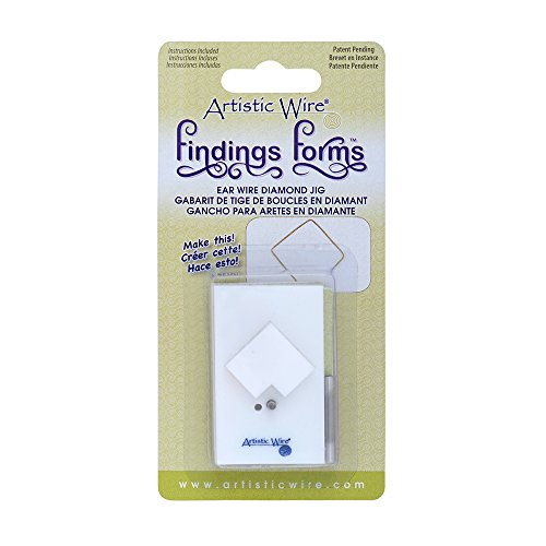 Artistic Wire 1-Piece Diamond Ear Wire Jig Findings Forms