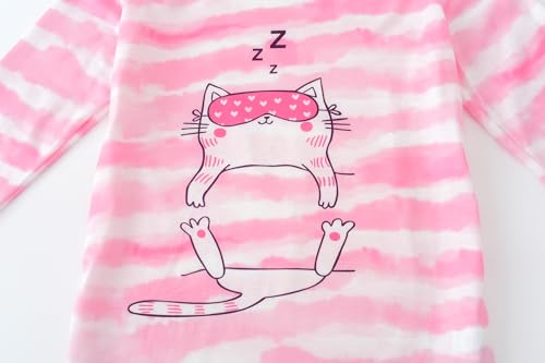 Image of Tie Dye Mermaid Sloth Christmas Halloween Pajamas for Girls Long Sleeve and Pants Nighty PJS 2-piece Set Size 6-16