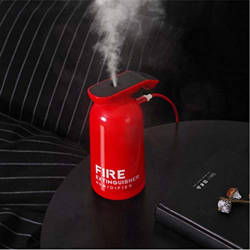 Fire Extinguisher Air Humidifier USB Mist Maker Fogger 180ML Ultrasonic Cool Water Aroma Diffuser for Home Car Purifier-Red