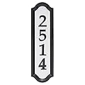 Whitehall Products Nite Bright Address Sign, 16" x 4.5", Black Numbers White Reflective Background