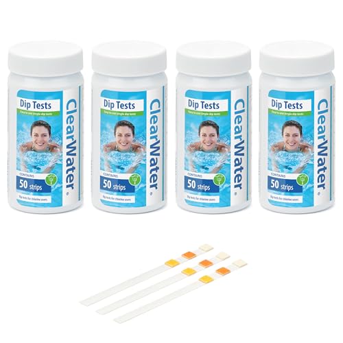 Clearwater Hot Tub, Pool and Spa Test Strips - 200x 3 in 1 -