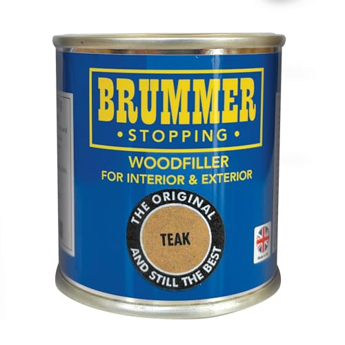 Brummer Wood Filler Teak 700g – 2 Sizes & Assorted Shades | Ideal for DIY Wood Repairs & Restorations