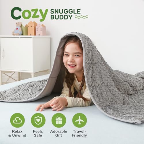 Sivio Weighted Blanket 5 Pounds,Heavy Blankets for Bed, Dual Side Soft Minky and Breathable Weighted Blanket, 36"x 48" Grey by Sivio - Image 3