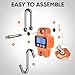 RoMech 660lb Digital Hanging Scale with Cast Aluminum Case, Handheld 300Kg Mini Crane Scale with Hooks for Farm Hunting Fishing Outdoor (Orange)