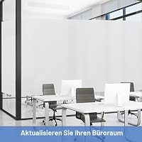 Volcanics Fensterfolie Blickdicht 44.5x199cm mit Montagewerkzeug, Milchglasfolie Selbsthaftend Statisch Ohne Klebstoff, Anti-UV Sichtschutzfolie für Zuhause Büro Badezimmer Küche – Ansicht 6