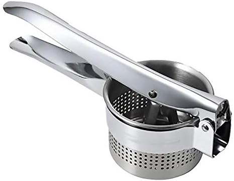 MEETOZ Chef Potato Ricer and Masher, Vegetable Ricer and Fruit Ricer, Great for Purees, Fruit Juicer, 100% Stainless Steel