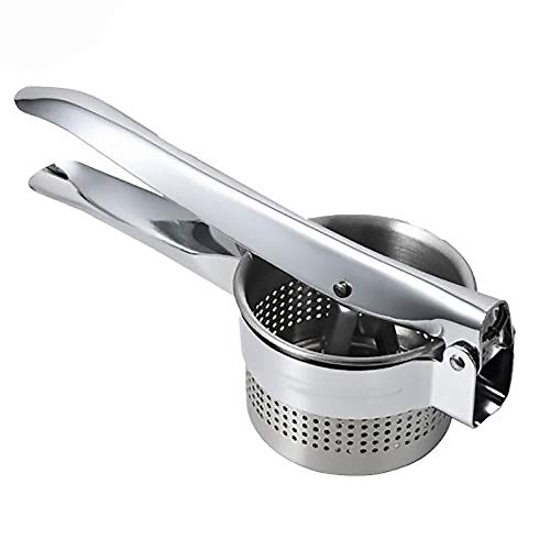 MEETOZ Chef Potato Ricer and Masher, Vegetable Ricer and Fruit Ricer, Great for Purees, Fruit Juicer, 100% Stainless Steel