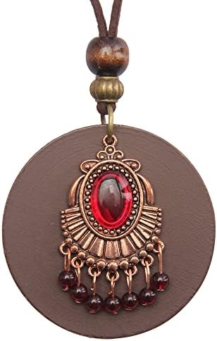 GelConnie Leather Necklace for Women Brown Boho Choker Necklace Long Leather Necklace Womens Leather Necklace Adjustable Cord Necklace
