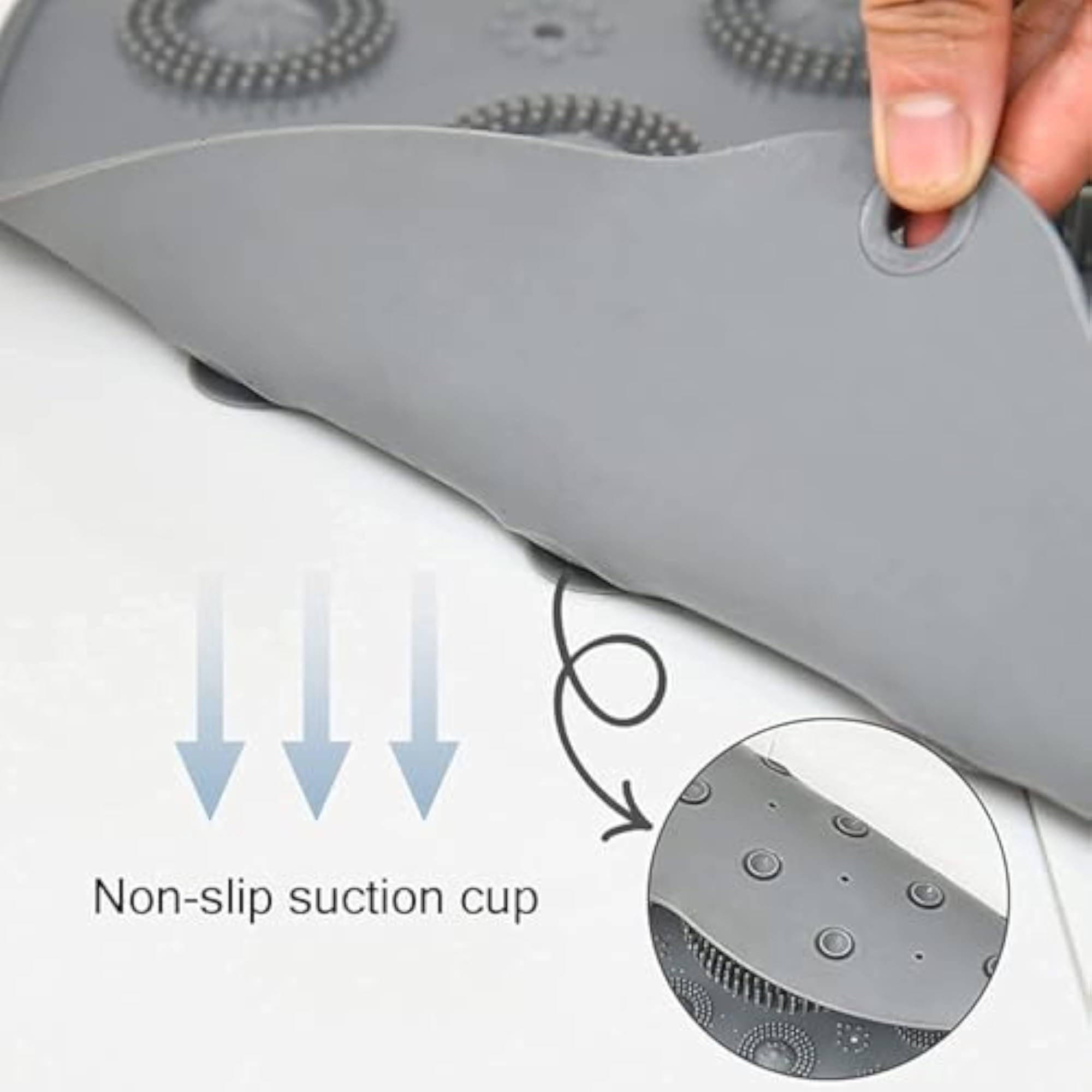 Anti-Slip Bathroom Shower Mat, Round Rubber