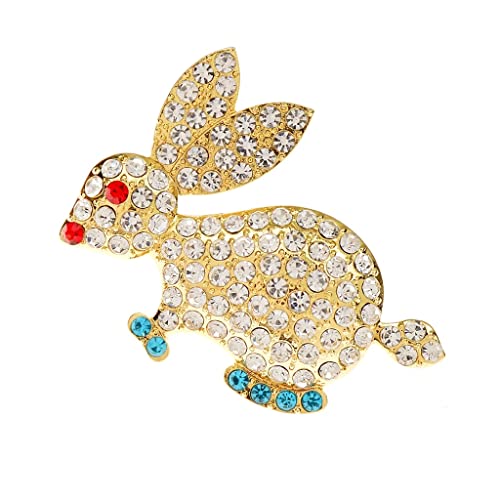 Broche lapin strass pour customiser les vêtements ternes
