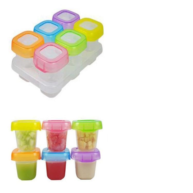 ADMIO 6 PCS Food Blocks Containers, Dry Food Containers, Leak Proof Food Jars, Leakproof Food Jars with Lids Pin Rong Qi AAE