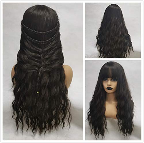 Perruque synthétique haute température noire pour changer de look sans effort