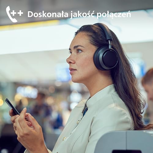 Fidelio L4 Bezprzewodowe Sluchawki Nauszne Bluetooth z redukcja szumu - doskonala jakosc rozmów, obsluga asystentów glosowych i czas odtwarzania muzyki do 50 godzin - Czarne