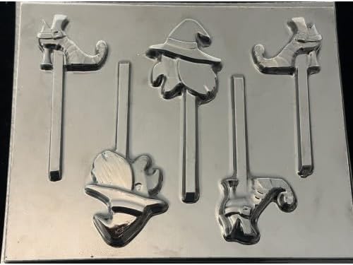Molde para piruletas de caramelo de chocolate de Halloween de bruja y zapato