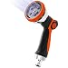 Produktbild RIFOGA Gartenbrause Garten-Handbrause Premium 10 Funktionen | Garten-Spritzpistole für alle gängigen Gartenschlauch-Systeme | Spritzdüse | mit Feststellfunktion | Drücke bis 10 bar | Orange