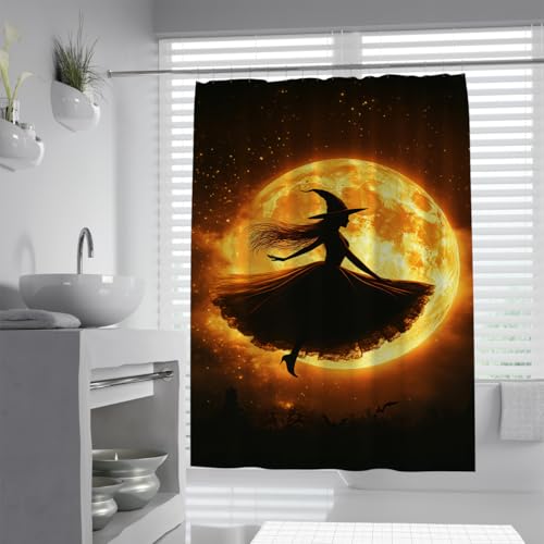 Rideau de douche Halloween en tissu polyester durable de 150x180cm - 2