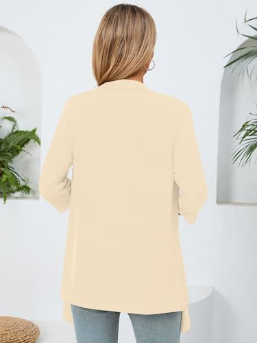 Image of Women's Lightweight Open Front Cardigans Casual Soft Drape Spring Summer Fall Cardigan S-3XL