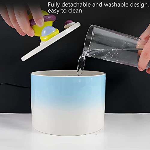 Fuente automática de agua para gatos de cerámica miniatura 6