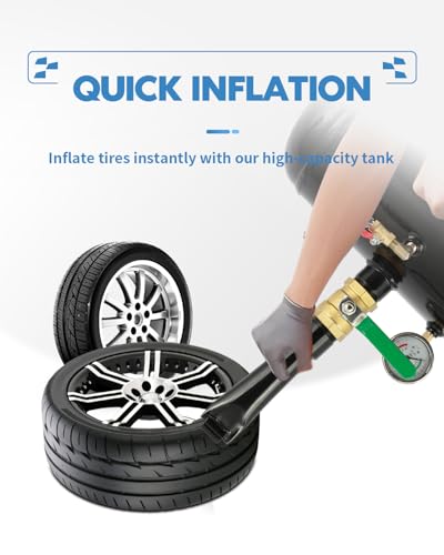 Image of ECCPP 5 Gallon Air Tire Seating Blaster 145PSI Blaster Tool Inflator Wheel Seating Tool Tank for Car Truck ATV Tank, Black