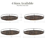 LAMU 9'' Rotating Lazy Susan Organizer, Wooden Lazy Susan Turntable - Image 3