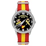Reloj Bandera de España Reloj Guardia Civil Sumergible Esfera Negra Correa Bandera España