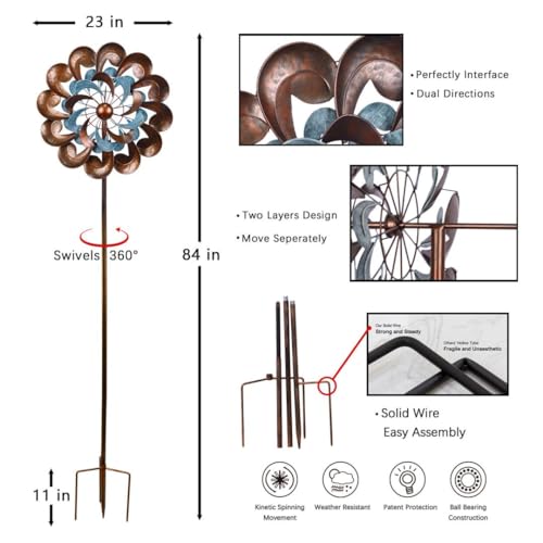 Wind-Spinner-Outdoor-Garden-Decor-Wind-Spinners-for-Yard-and-Garden-84-inch-Copper-Wind-Sculptures-Spinners-for-Yard-Decorations-Larger-Spinners
