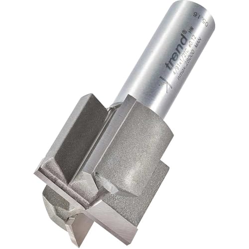 Trend Professional Two Flute Router Cutter, 1/2 Inch Shank, 30mm Cut Diameter & 25mm Cut Length, Tungsten Carbide Tipped, 4/91X1/2TC