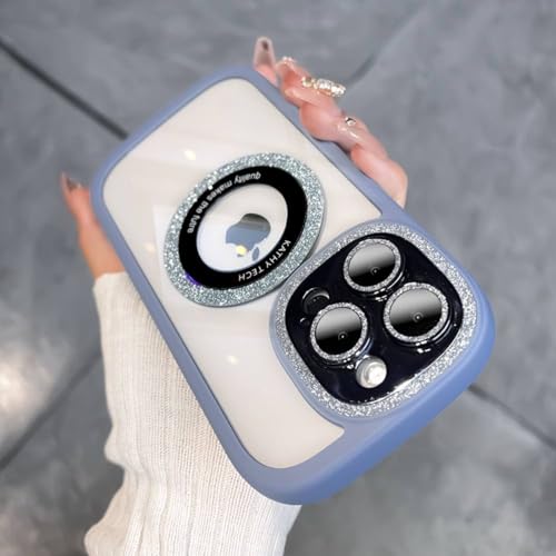 Étui de téléphone magnétique transparent de luxe ENILSA avec paillettes pour iPhone 13 Pro Max