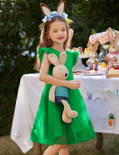 Image of Arshiner Toddler Tutu Dress Little Girls Fluffy Summer Dresses Casual Party Tulle Sundress for Kids 2-6Y
