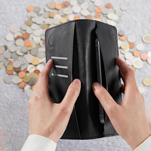 Bible Verses Philippians 4-13 Bifold Wallet for Men Women,PU Leather Dual Magnetic Clasp Closure Long Wallet Clutch Bag with RFID Blocking Money Phone Pockets& Card Slots 6