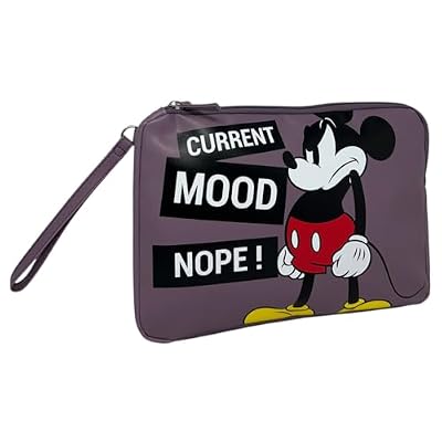 Pochette ecopelle Topolino Disney beauty case con chiusura zip organizer da borsa borsa a mano