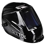 SIXTOL WELDING MASK PRO VIEW | Masque de soudage automatique noir | Grand champ de vision 100×97 mm | Filtre réglable