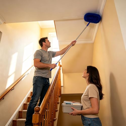Plumero para ventiladores de techo para limpiar persianas y ventanas sin escalera 3