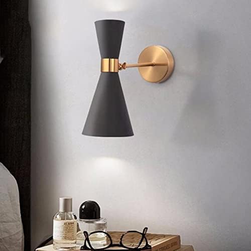 HANHJ Indoor Black Wall Sconce Set of Two Battery Operated With Remote,Modern Led Light Fixtures Powered Non Hard Wired Lamp Lighting for Decor Bedroom Reading Living Room Hallway