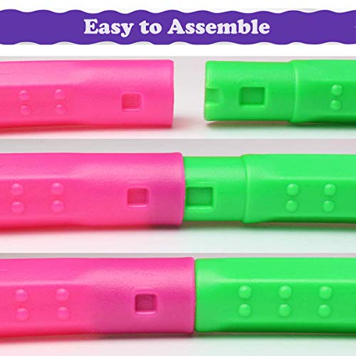 2 Set Kids Exercise Hoops for Girls Boys & Pet Tool, Size Adjustable & Detachable Plastic Colourful Toy Hoop, Ideal Fitness Ring for Playing, Bodybuilding, Gymnastics, Dance, Lose-Weights,Wreath - Thumbnail 7