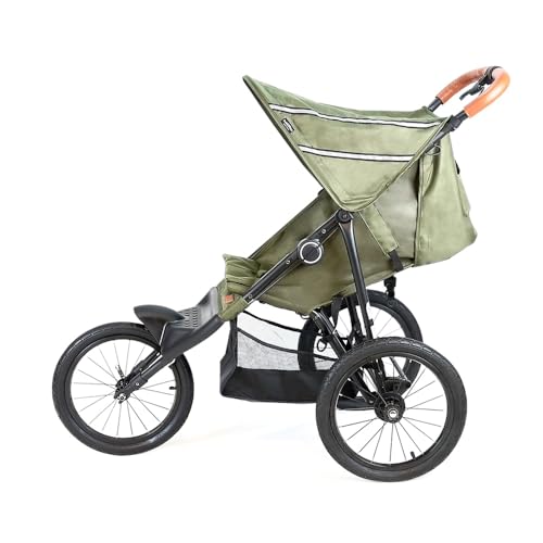 Jogger olive en coton premium aux finitions soignées
