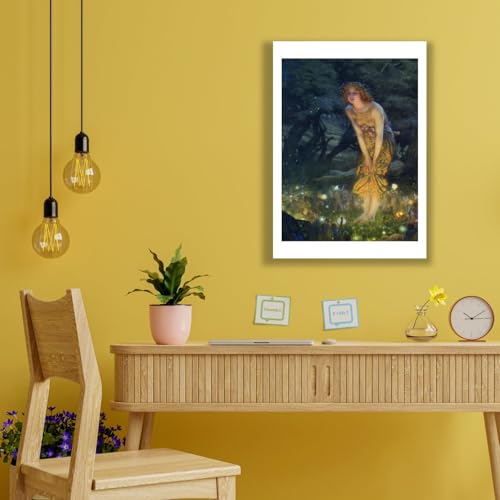 Impression d'art mate Edward Hughes Midsummer Eve affiche decorative salon format moyen - 2