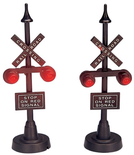 Lemax Christmas Village Railway Stop Light 2-Piece Accessory Set #34954