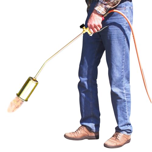 Avilia - Soplete de gas de calentamiento de 70 cm con quemador de 60 mm y palanca rápida para deshierba, forja y tratamientos térmicos, uso profesional y doméstico en agricultura, industria y