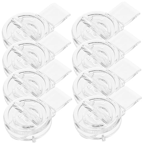 ARTIBETTER 8pcs Transparent Hinge Buckle Locking Hasp Pocket Door Hardware Hasp Latch Mini Locking Carabiner Transparent Lock Buckle Transparent Hinges Locks for Doors Hasp Buckle Acrylic