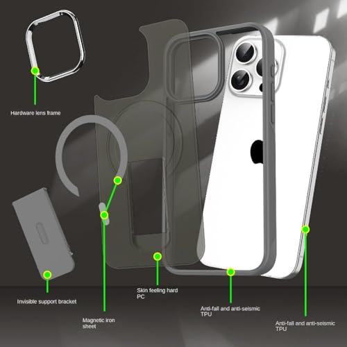 Coque pour iPhone 12 Pro rigide mate de qualité supérieure avec support - 4