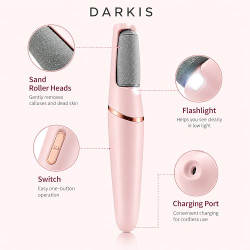 Image of DARKIS Callus remover for feet, dead skin remover electronic pedicure tools | Perfect foot scrubber and cleaner machine (Pink)