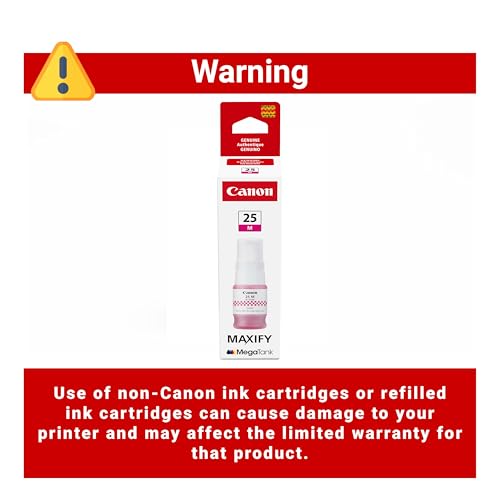Canon GI-25 Genuine Magenta Ink Bottle, Compatible with Megatank GX2020, and GX1020 Printers - image 3