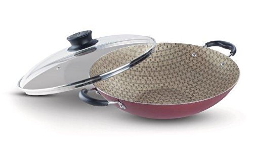 Wok de Alumínio com Revestimento Interno de Antiaderente Tramontina Vermelho 36Cm, WOK PARIS