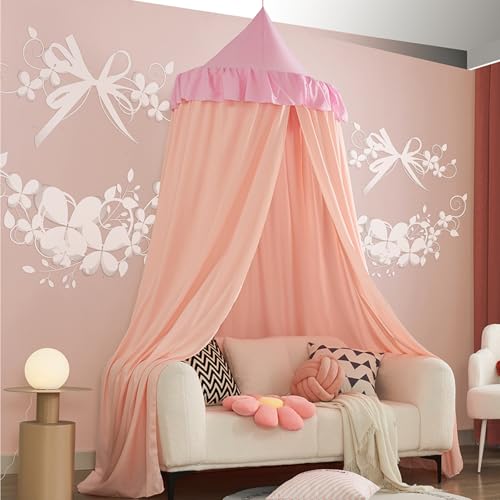 THREENTDAY Bed Canopy for Girls, Bedroom Decor Canopy Lotus Leaf