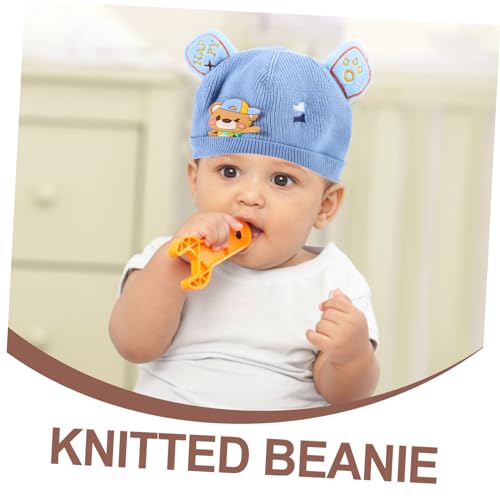 1Pc Winter Knitted Beanie Hat for Boys and Soft Woolen Cap for Outdoor Use Warm Fashion Accessory for Cold Weather Blue3