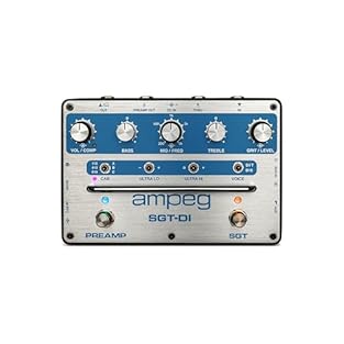 Foot-switchable 3-Band EQ with sweepable mids Foot-switchable SGT circuit with SVT and B15 voicing switch Ultra-Hi and 3-way Ultra-Lo switches Balanced XLR and ¼" line outputs USB connectivity for Ampeg IR Loader app