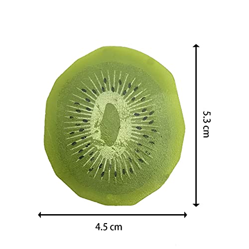 Meiwlong 20 PCS Artificial Kiwi Slices Realistic Fruit Blocks Fake Plastic Realistic Fruit Ornament Home Decoration Office Party Festival Wedding Photography Prop
